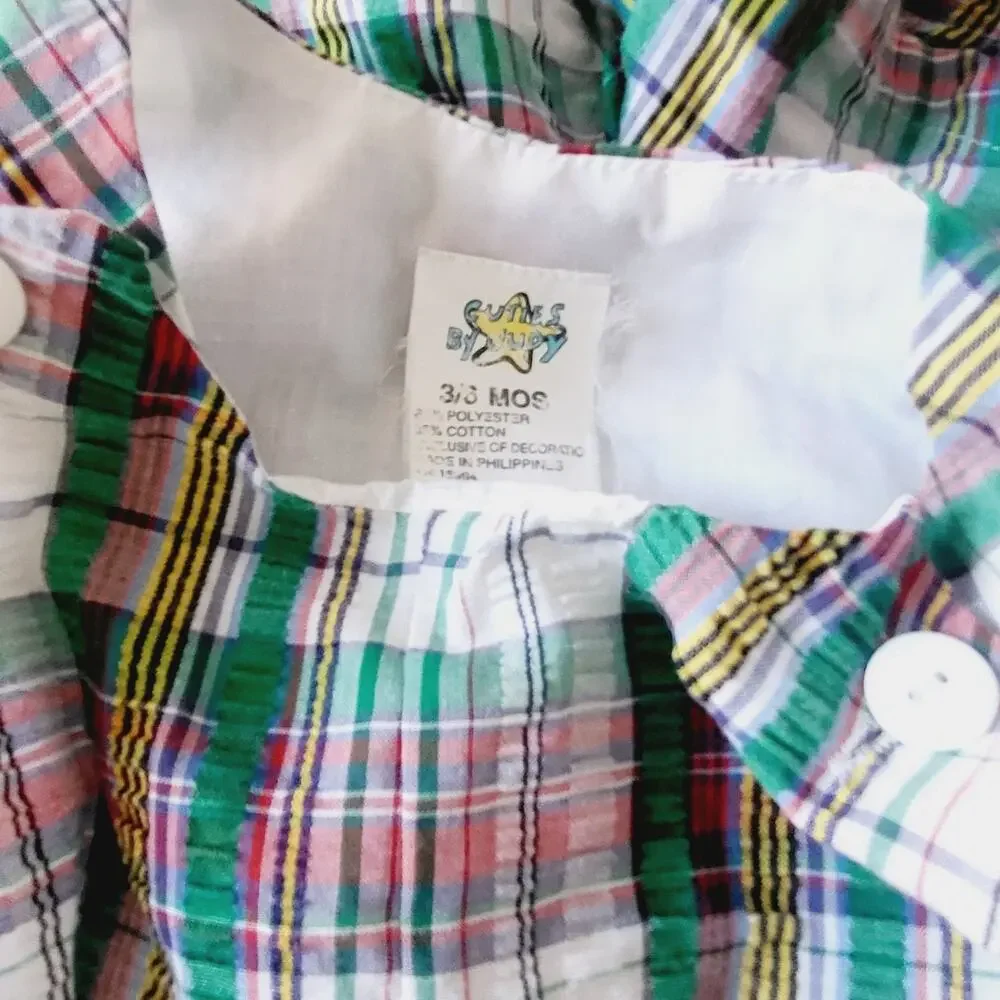 Sailboat plaid romper size 3-6M